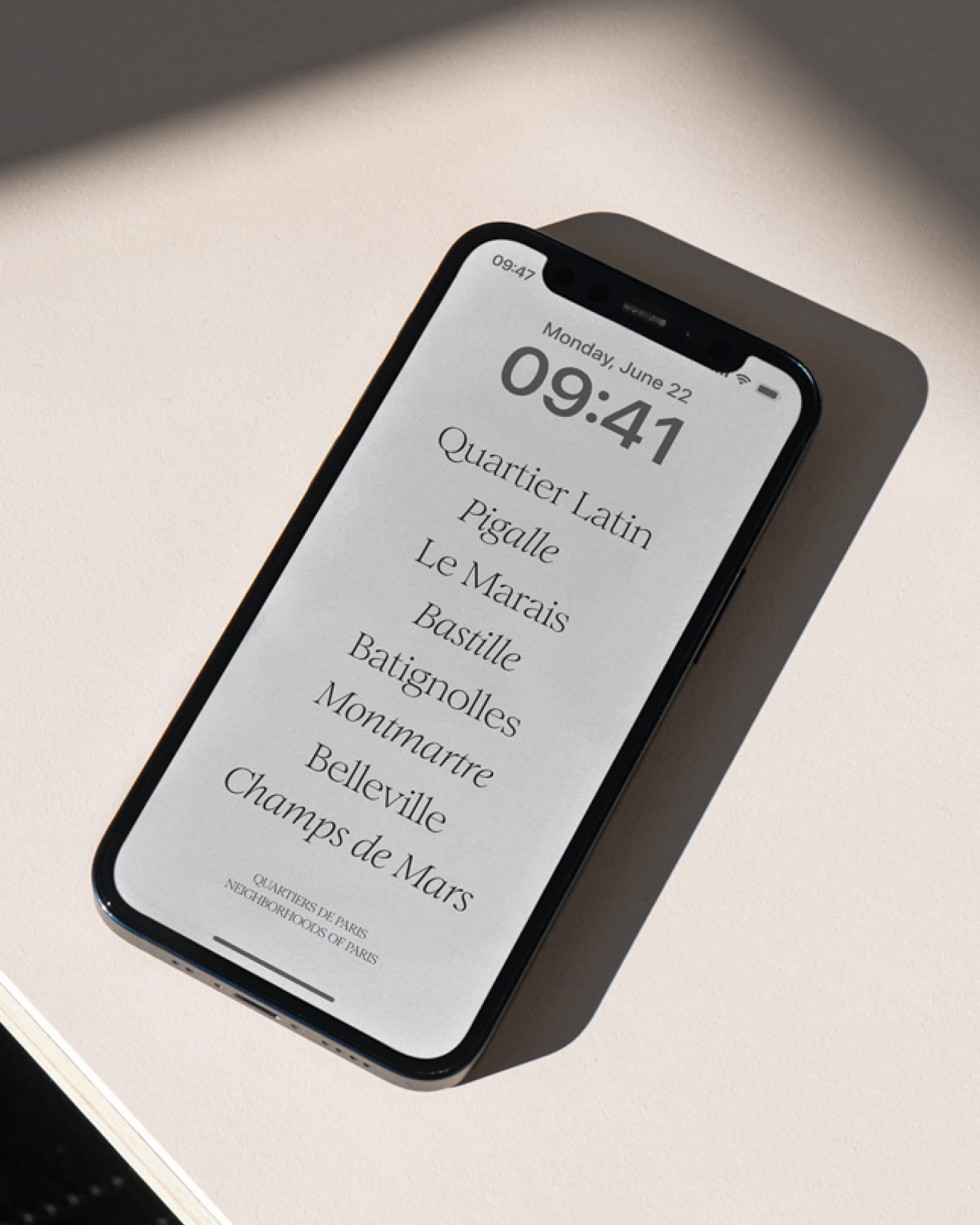 Paris Neighborhoods: Phone Wallpaper